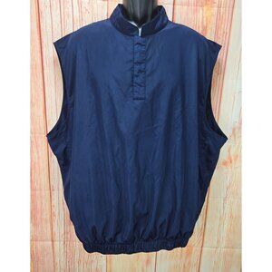 FootJoy Mens XL Navy Blue Sleeveless Golf Windbreaker Vest Polyester Lightweight